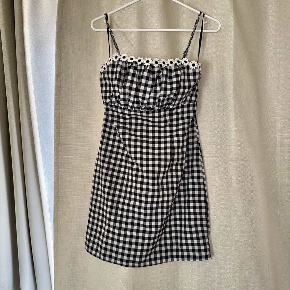BNW/OT Forever 21 gingham black & white dress
